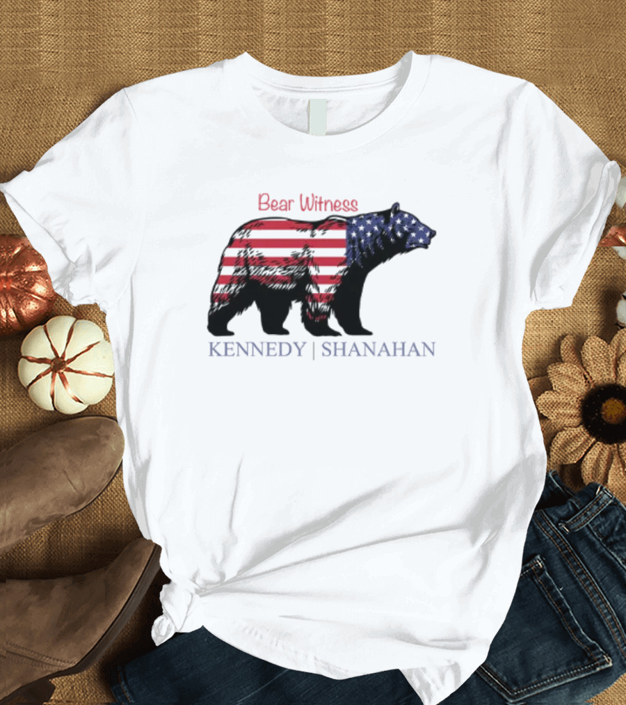 Bear Witness American Flag Bear Kennedy Shanahan T-Shirt