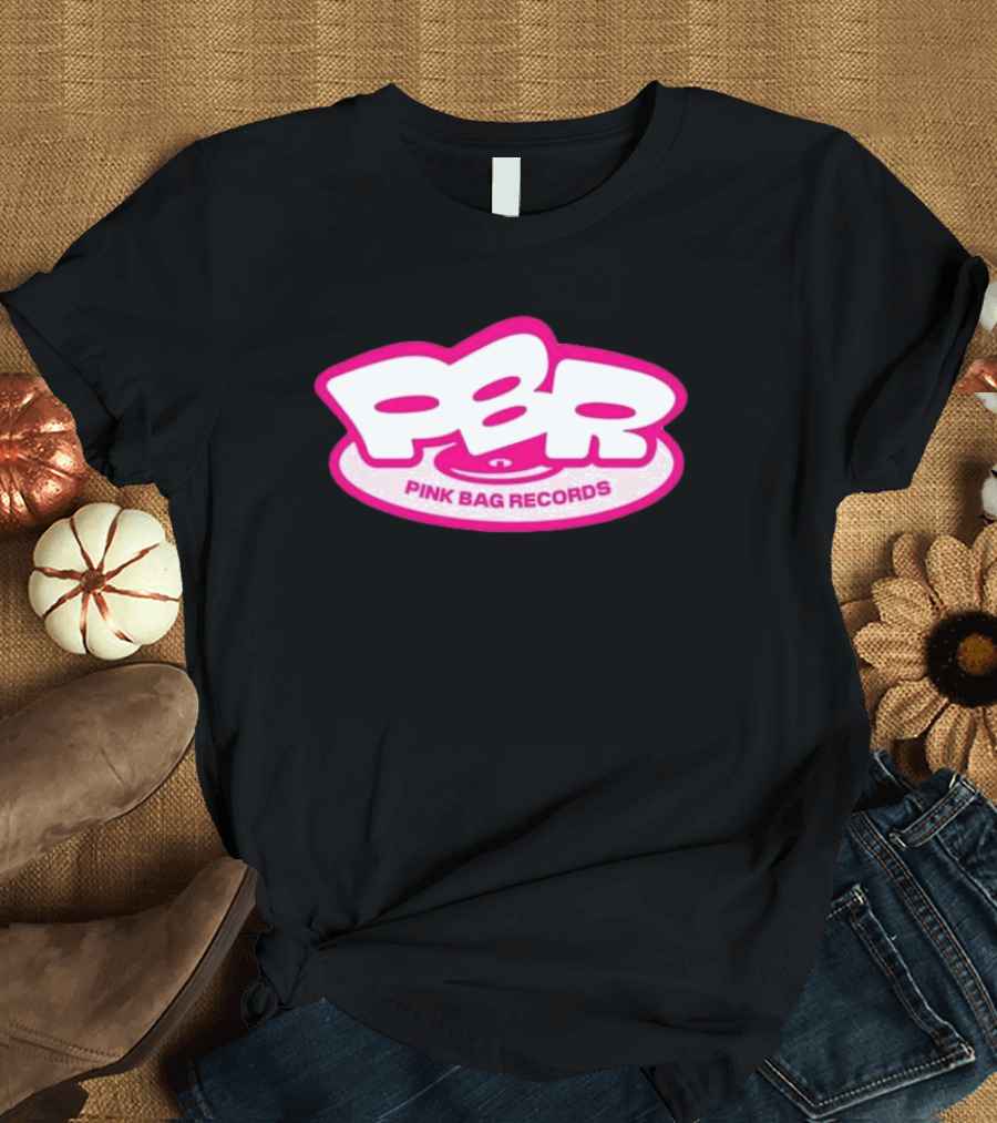 PBR Pink Bag Records PBR Bubble Text T-Shirt