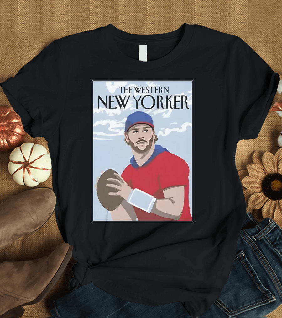 The Western New Yorker Bills Josh Allen Football T-Shirt