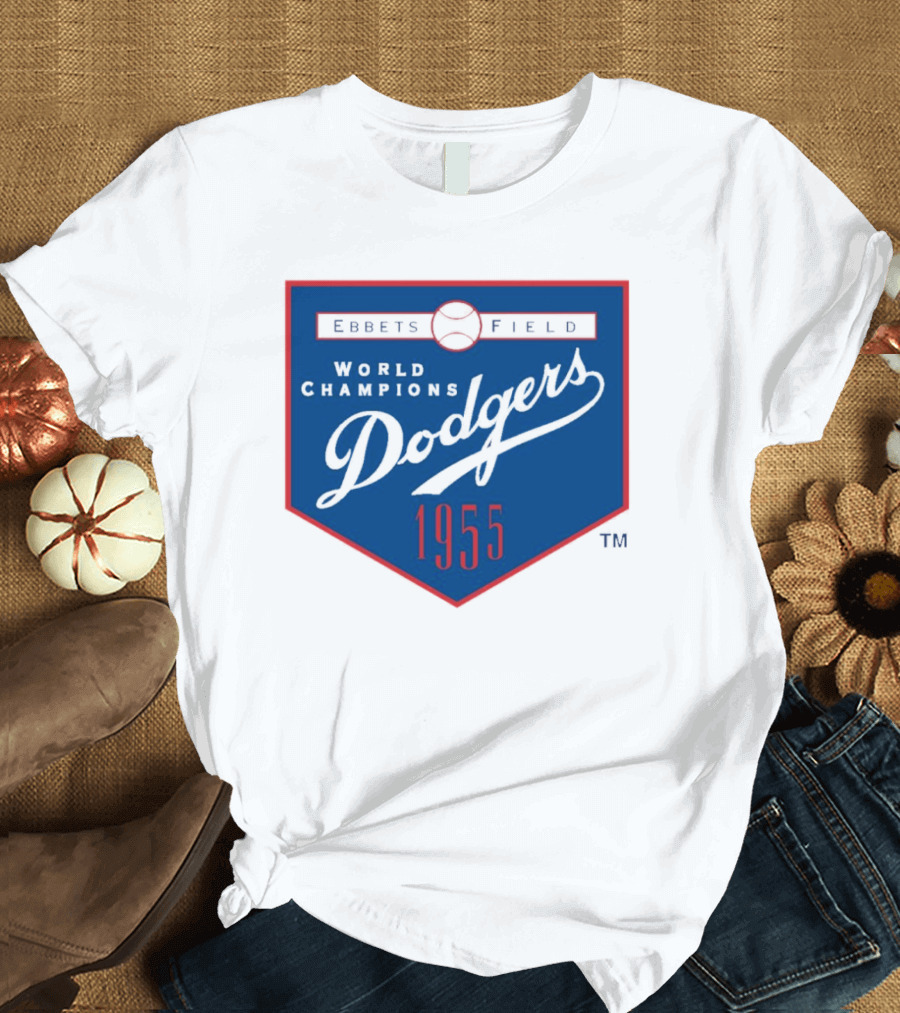 Ebbets Field World Champions Dodgers 1955 T-Shirt