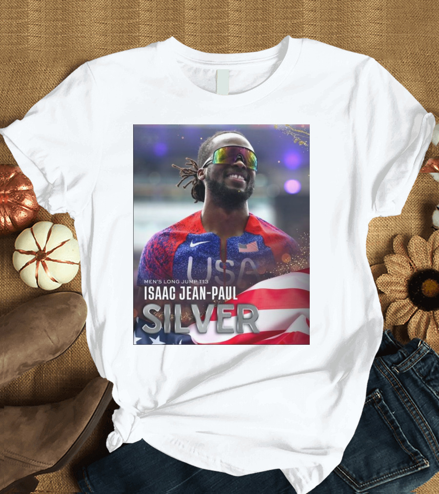 Isaac Jean-Paul Silver Medal Men’s Long Jump T13 USA T-Shirt