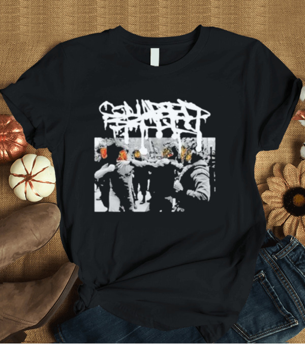 T-Shirt: Squad Beat Collapsed Skull Neighbors Riot Scene T-Shirt Squad Beat Collapsed Skull Neighbors Riot Scene T-Shirt