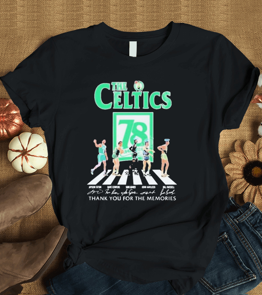 The Celtics 78 Years 1968-2024 Boston Celtics Thank You For The Memories Jayson Tatum Dave Cowens Sam Jones John Havlicek Bill Russell T-Shirt