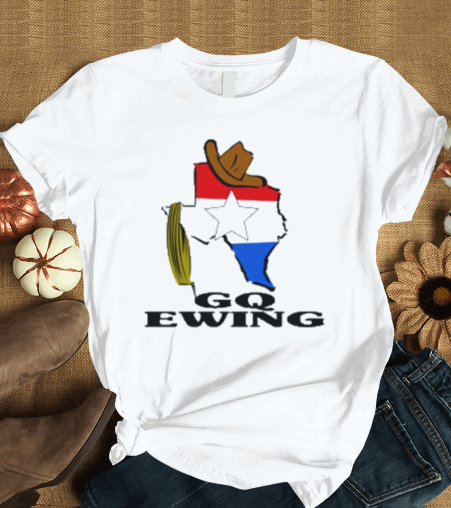 Lone Star GQ Ewing Texas Hat Star Colors T-Shirt