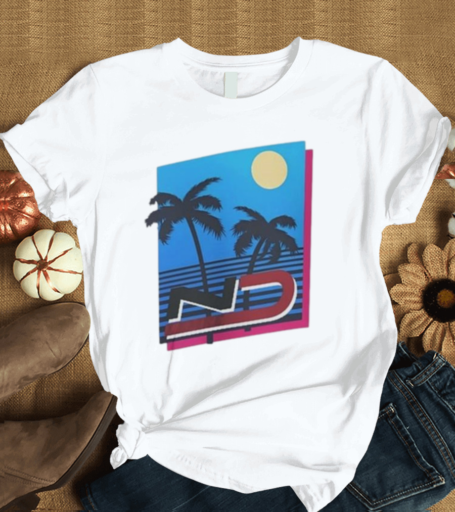 ND Natalie Decker Sunshine Season Palm Trees Moonlit Vibes T-Shirt