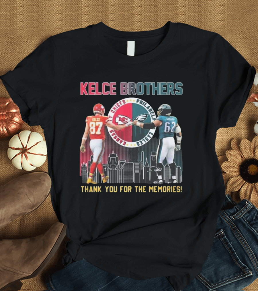 Kelce Brothers Chiefs vs Eagles Thank You for the Memories T-Shirt
