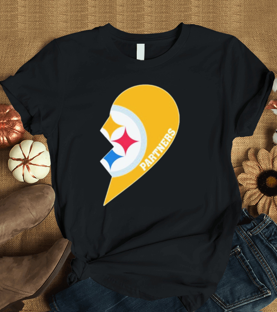 Steelers Partners Half Heart Logo Emblem T-Shirt
