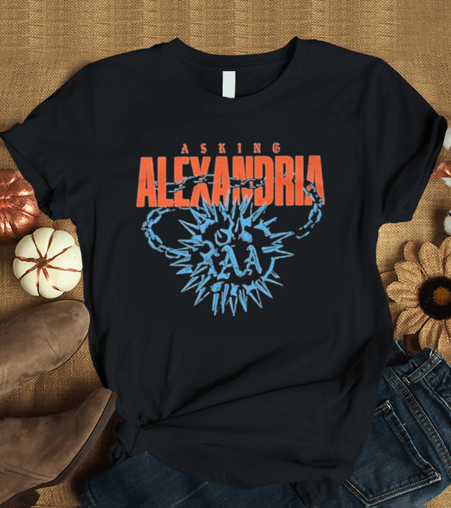 ASKING ALEXANDRIA BLUE FLAIL AND CHAIN T-Shirt