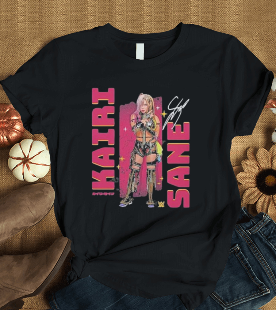 Kairi Sane Signature Pose WWE Graphic 500 Level Women's T-Shirt