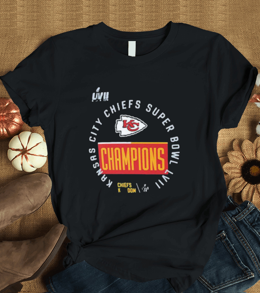 Kansas City Chiefs Super Bowl LVII Champions Chiefs Kingdom T-Shirt