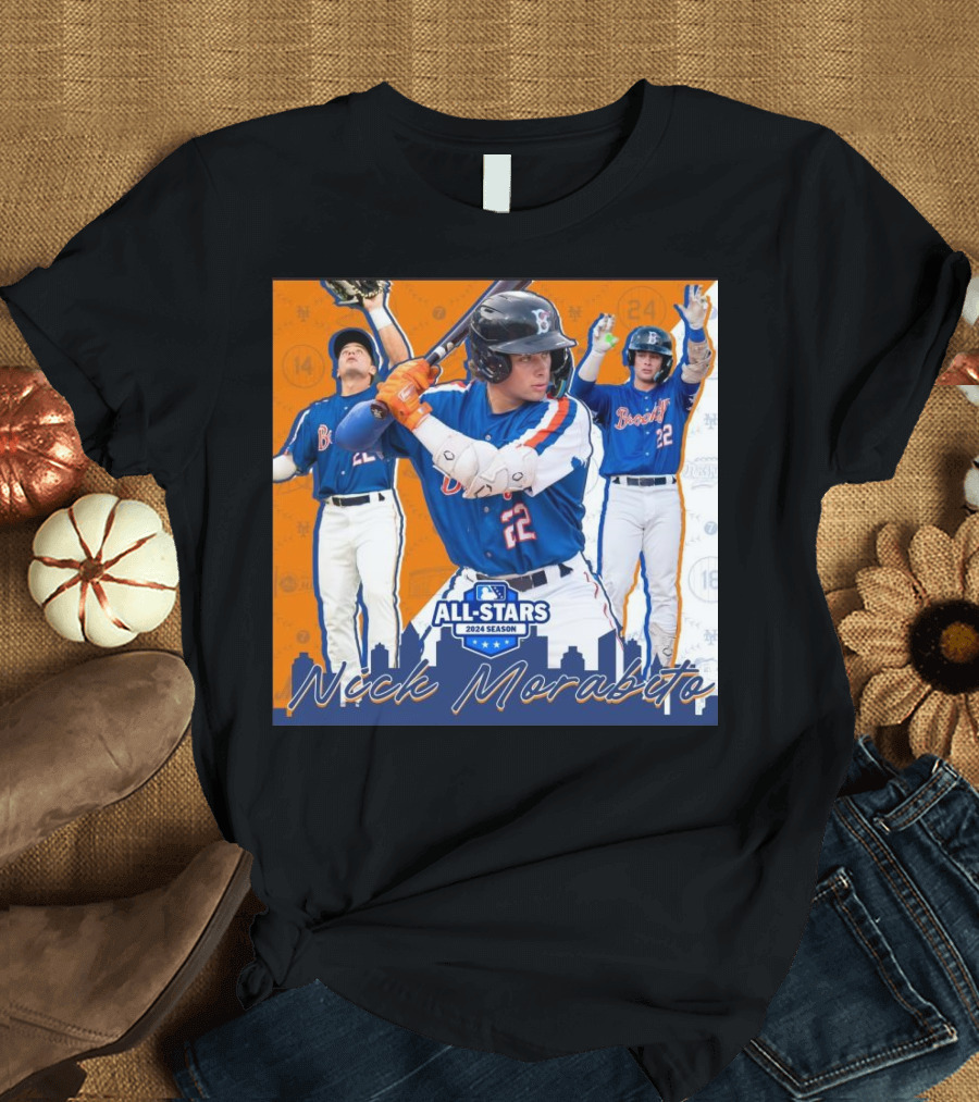 Nick Morabito Brooklyn Cyclones All-Stars 2024 Season Baseball Montage T-Shirt