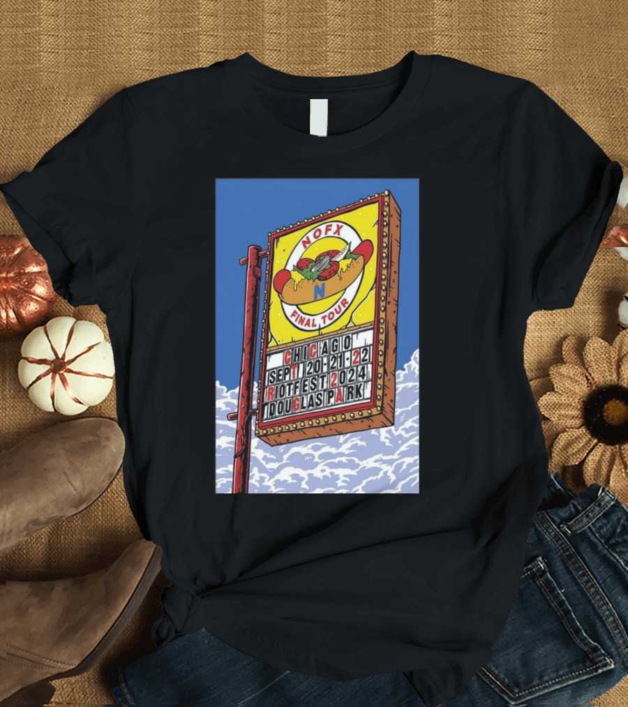 NOFX Final Tour Chicago Riot Fest 2024 Douglas Park September 20-22 T-Shirt