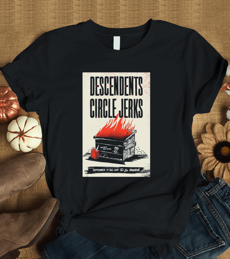 Descendents Circle Jerks Live Fast Die Young Grand Rapids September 17 2024 GLC Live at 20 Monroe Concert T-Shirt