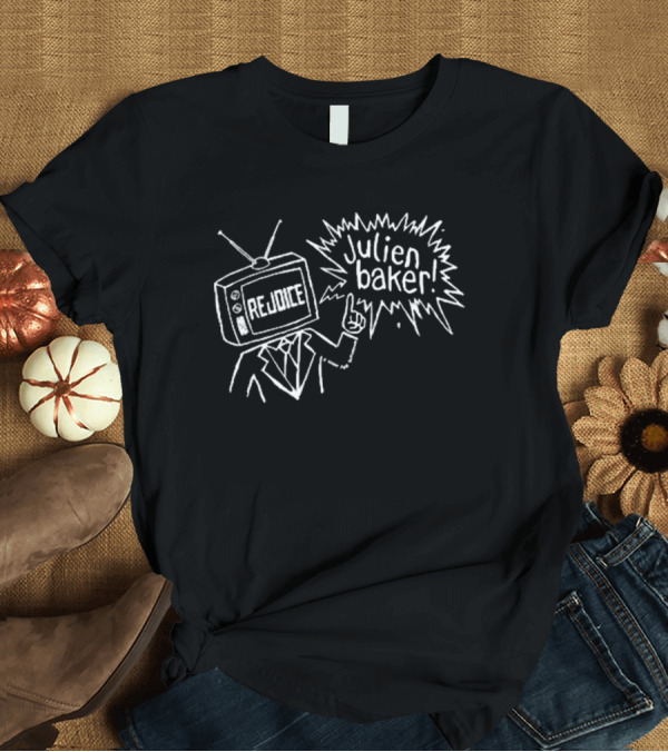 T-Shirt: Julien Baker Rejoice TV Head Figure in Suit T-Shirt Julien Baker Rejoice TV Head Figure in Suit T-Shirt