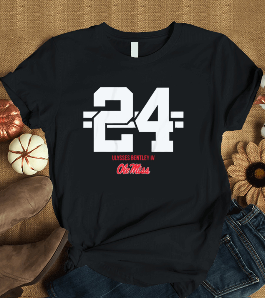 Ole Miss Ulysses Bentley IV 24 Football T-Shirt
