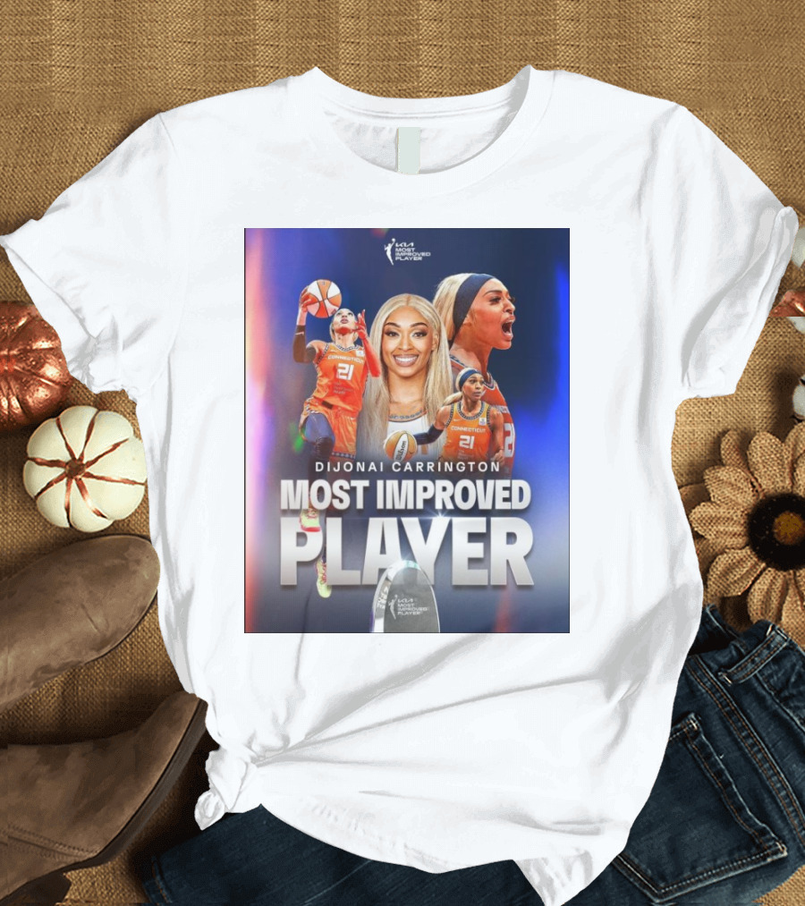 Dijonai Carrington Connecticut Sun WNBA Most Improved Player T-Shirt