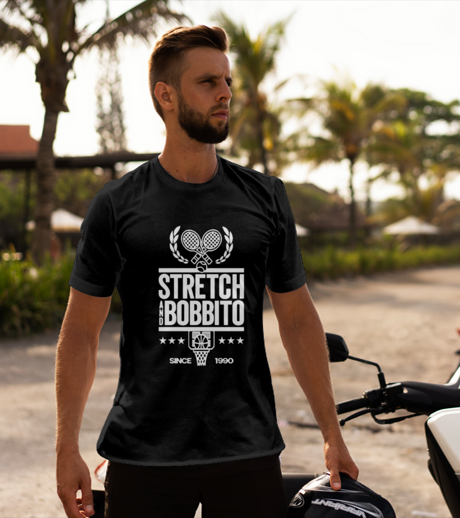Koolboblove Stretch And Bobbito Court Tennis And Basketball Since 1990 T-Shirt