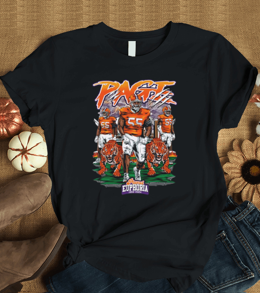 Pagt 55 Planet Euphoria 1980-2024 Clemson Tigers T-Shirt