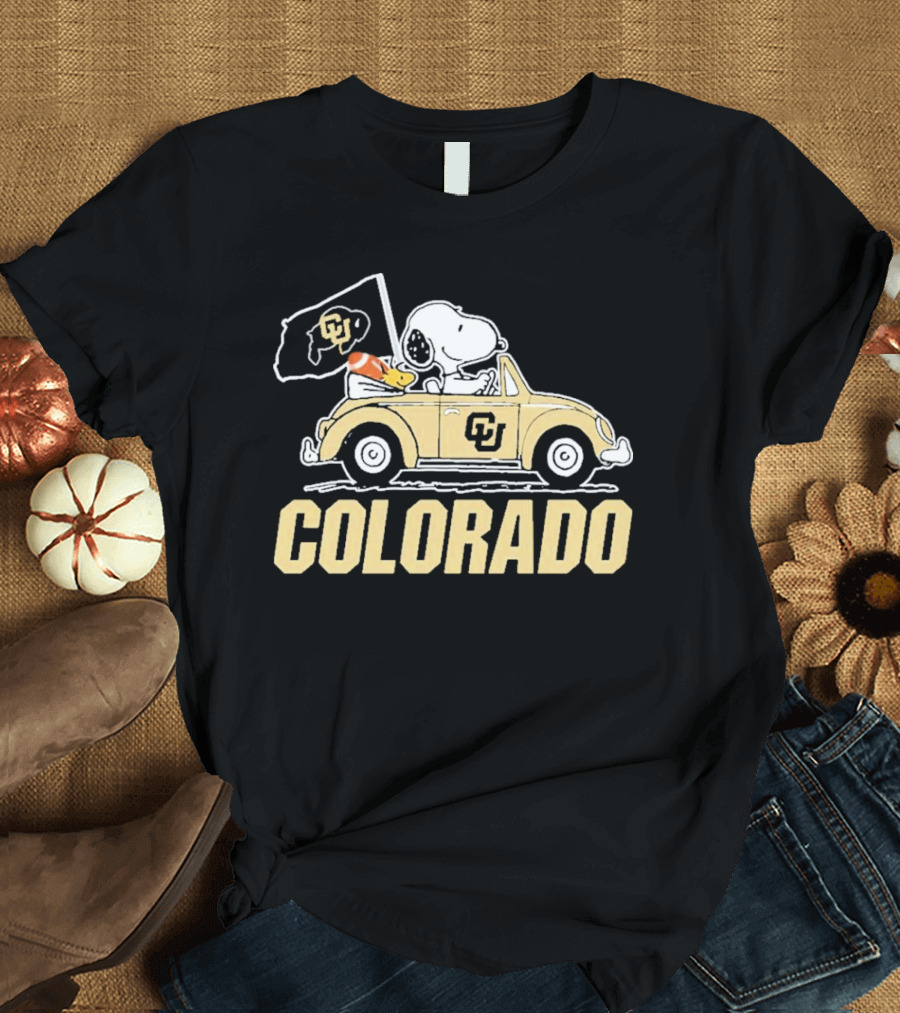 Snoopy Woodstock Colorado Buffaloes Car T-Shirt