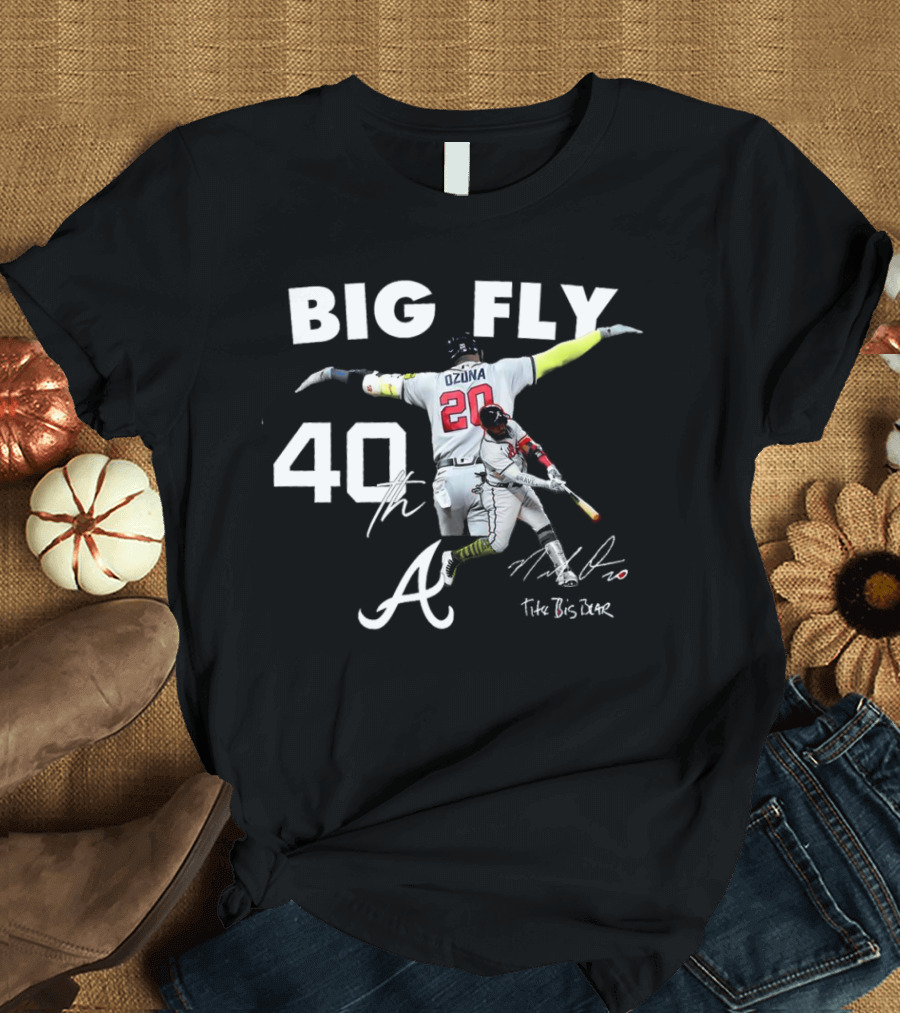 Big Fly 40th Braves Acuna Jr The Big Bear Ozuna 20 T-Shirt