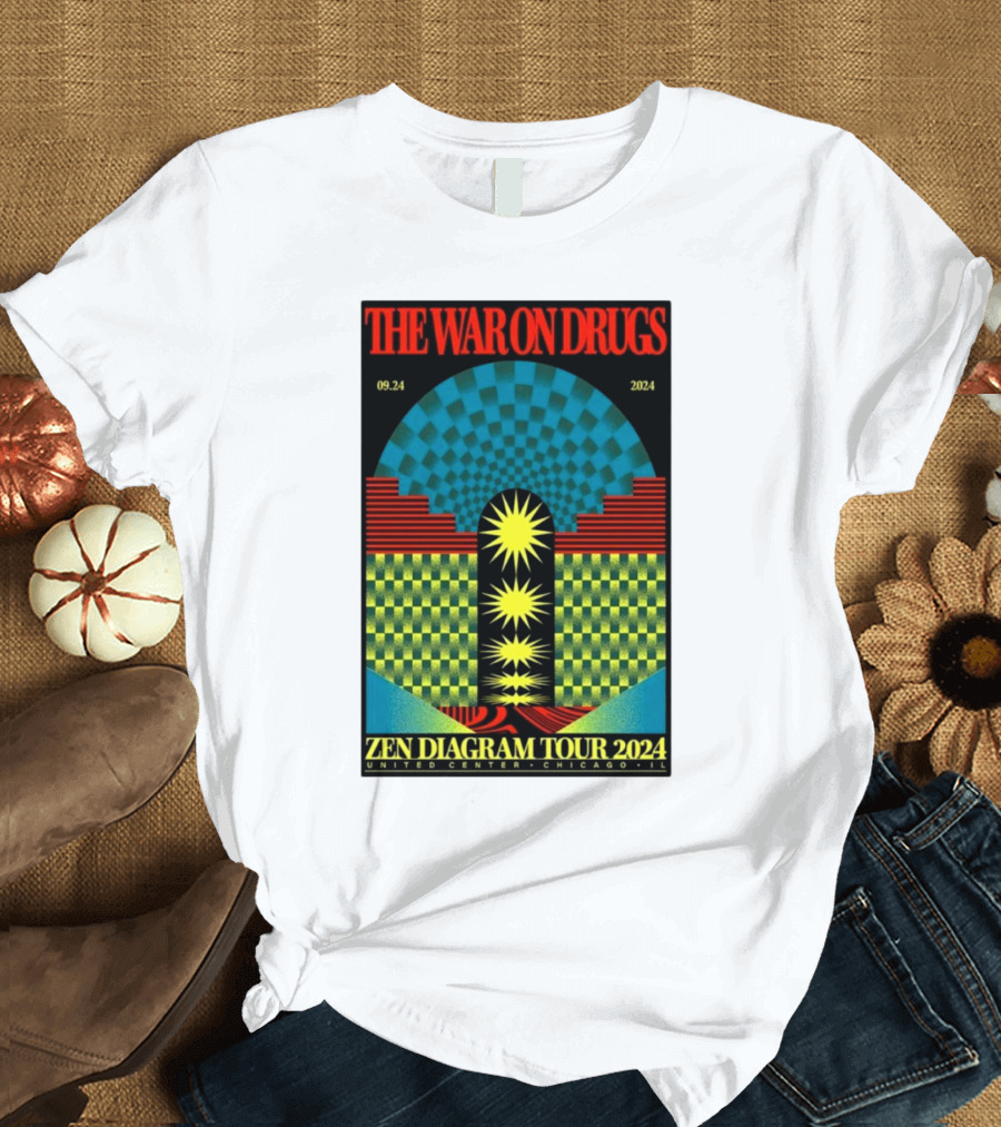 The War On Drugs Zen Diagram Tour 09.24.2024 United Center Chicago IL T-Shirt