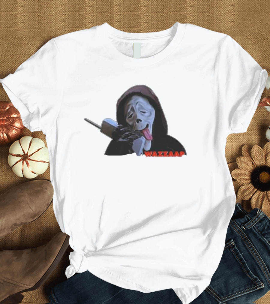 Wazzap Meme Hoodie Ghost Face with Phone T-Shirt