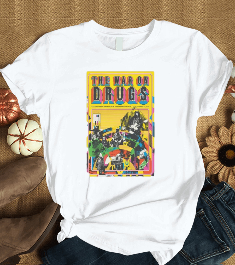 The War On Drugs Live at Fiddler’s Green Amphitheatre September 28 2024 Greenwood Village CO Concert T-Shirt