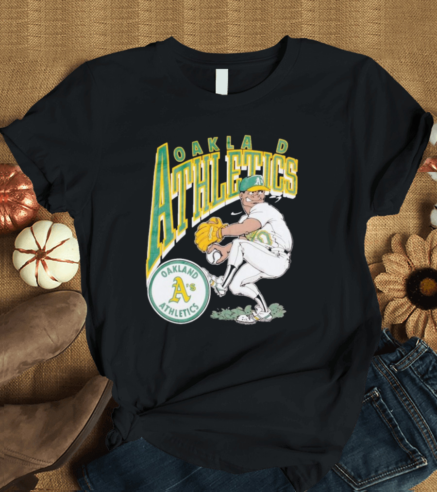 Oakland Athletics Vintage 1990s MLB Caricature A's T-Shirt