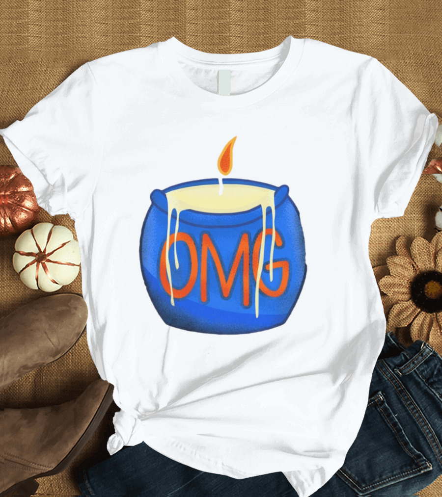 OMG Rally Candle New York Mets Blue Flame T-Shirt