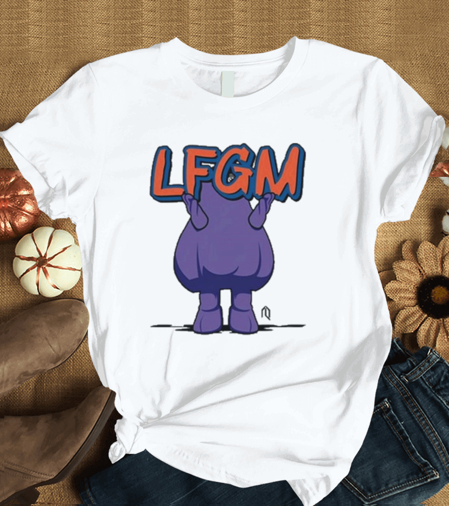 New York Mets LFGM Grimace Athlete T-Shirt