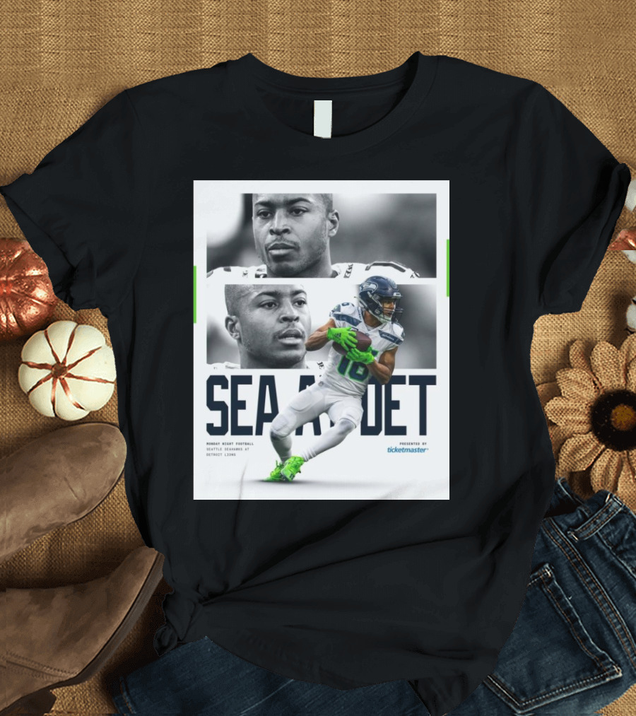 Sea At Det Monday Night Football Seattle Seahawks at Detroit Lions Presented by Ticketmaster T-Shirt