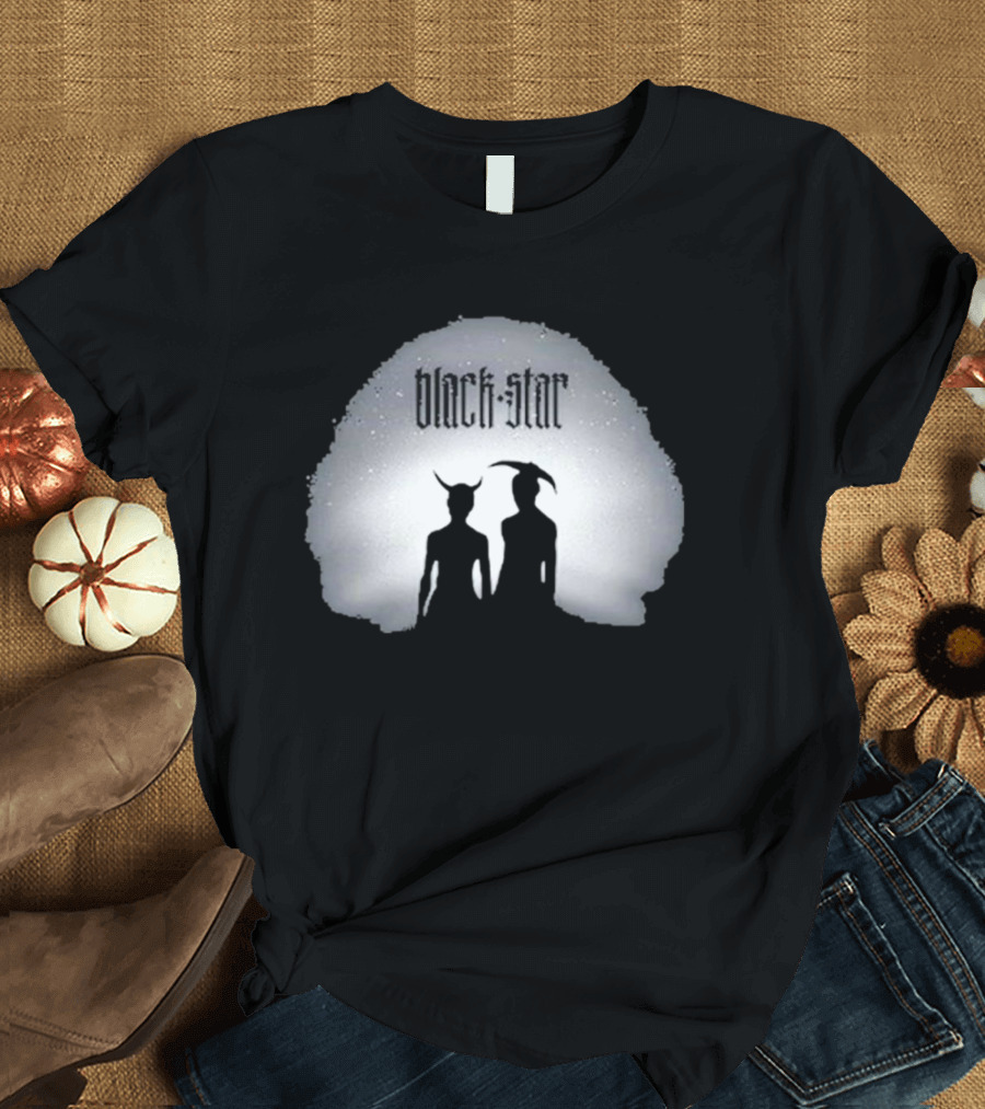 Black Star Two Dark Figures with Horns T-Shirt