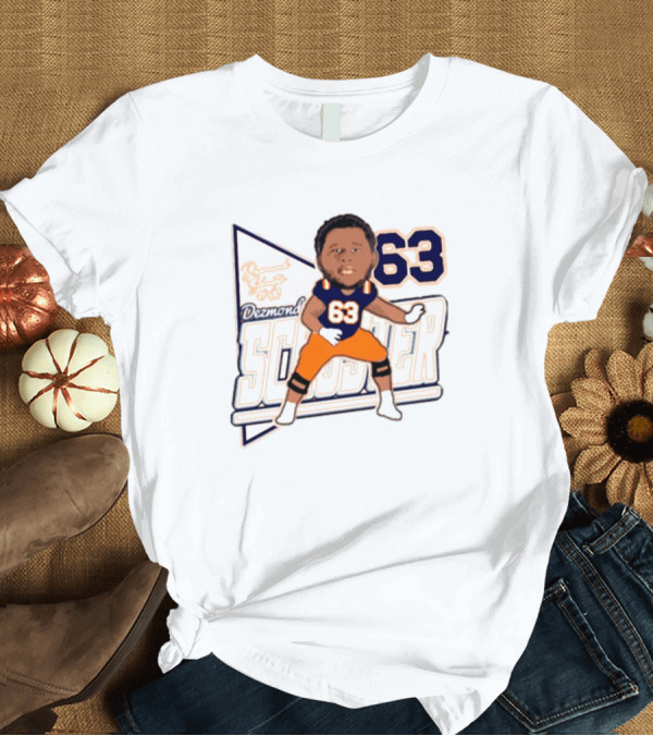 T-Shirt: Dezmond Schuster #63 Illinois Fighting Illini Football Caricature Autograph T-Shirt Dezmond Schuster #63 Illinois Fighting Illini Football Caricature Autograph T-Shirt