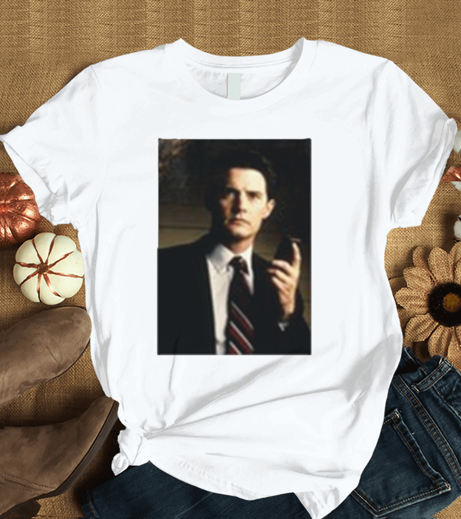 Hideo Kojima Wearing Twin Peaks Dale Cooper Iconic FBI Agent T-Shirt