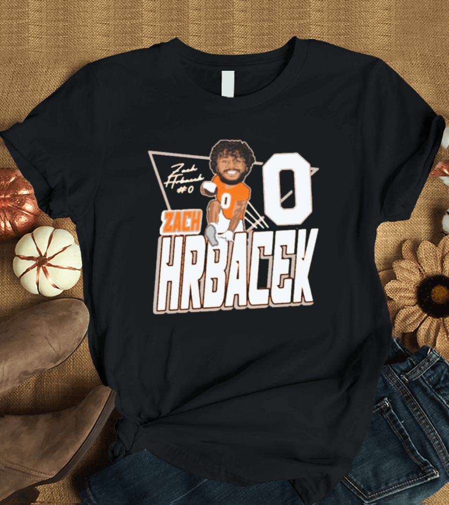 Zach Hrbacek 0 Sam Houston Bearkats Football Caricature Signature T-Shirt