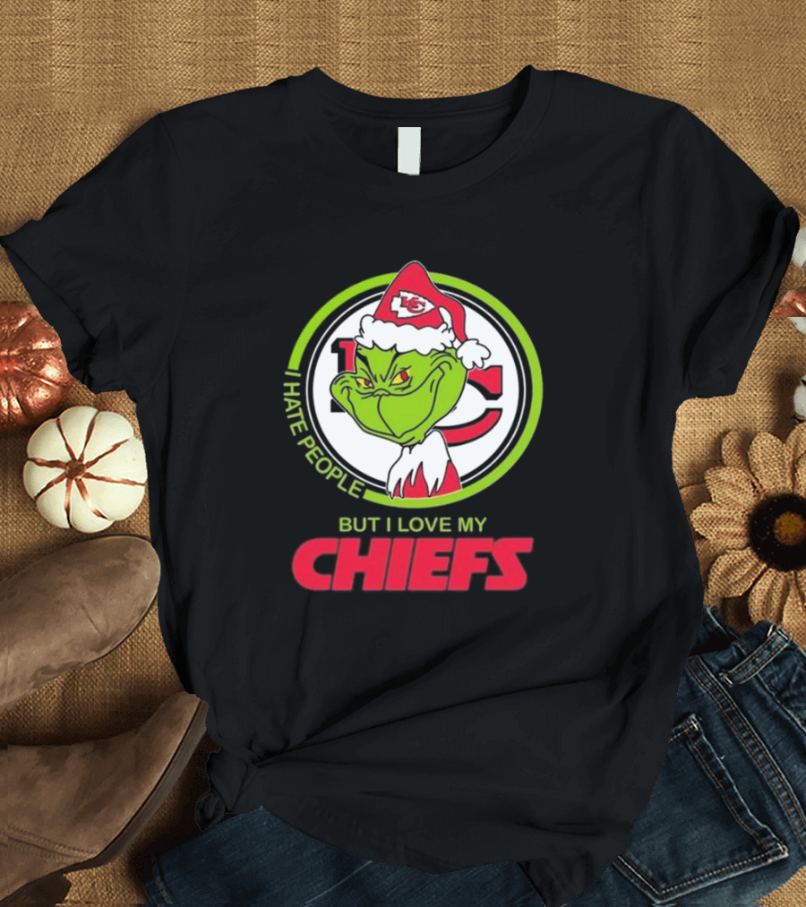 The Grinch I Hate People But I Love My Chiefs Kansas City T-Shirt