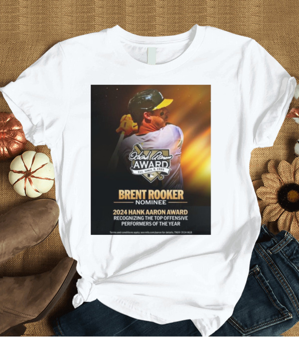 T-Shirt: Brent Rooker Nominee 2024 Hank Aaron Award Recognizing The Top Offensive Performers Of The Year T-Shirt Brent Rooker Nominee 2024 Hank Aaron Award Recognizing The Top Offensive Performers Of The Year T-Shirt