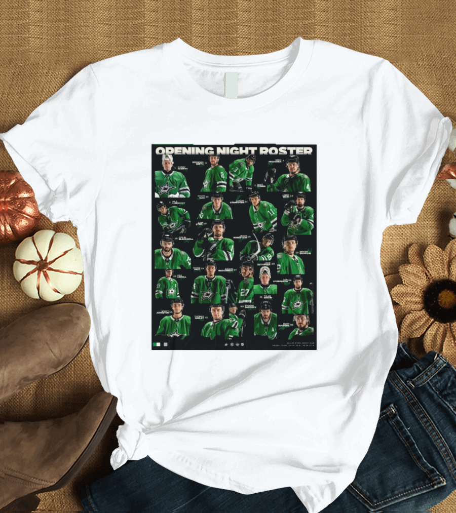 Dallas Stars Opening Night Roster Players T-Shirt