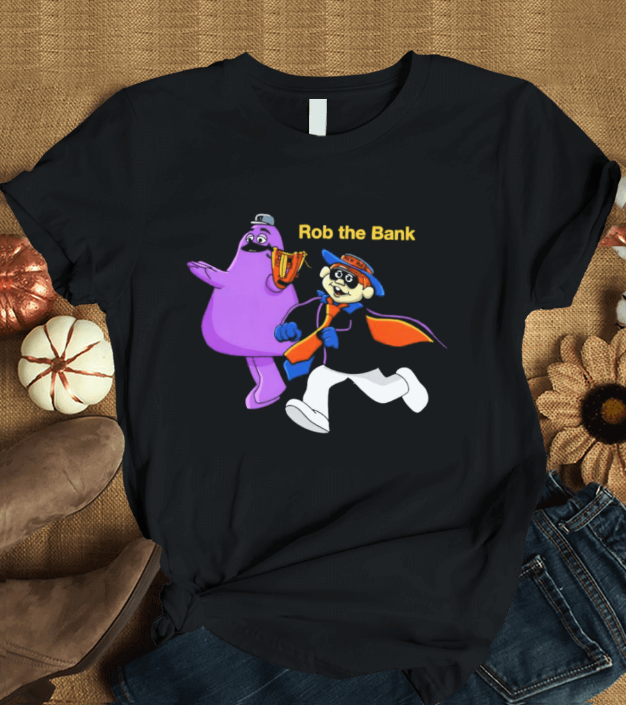 New York Mets Grimace Rob the Bank Hamburglar Duo T-Shirt