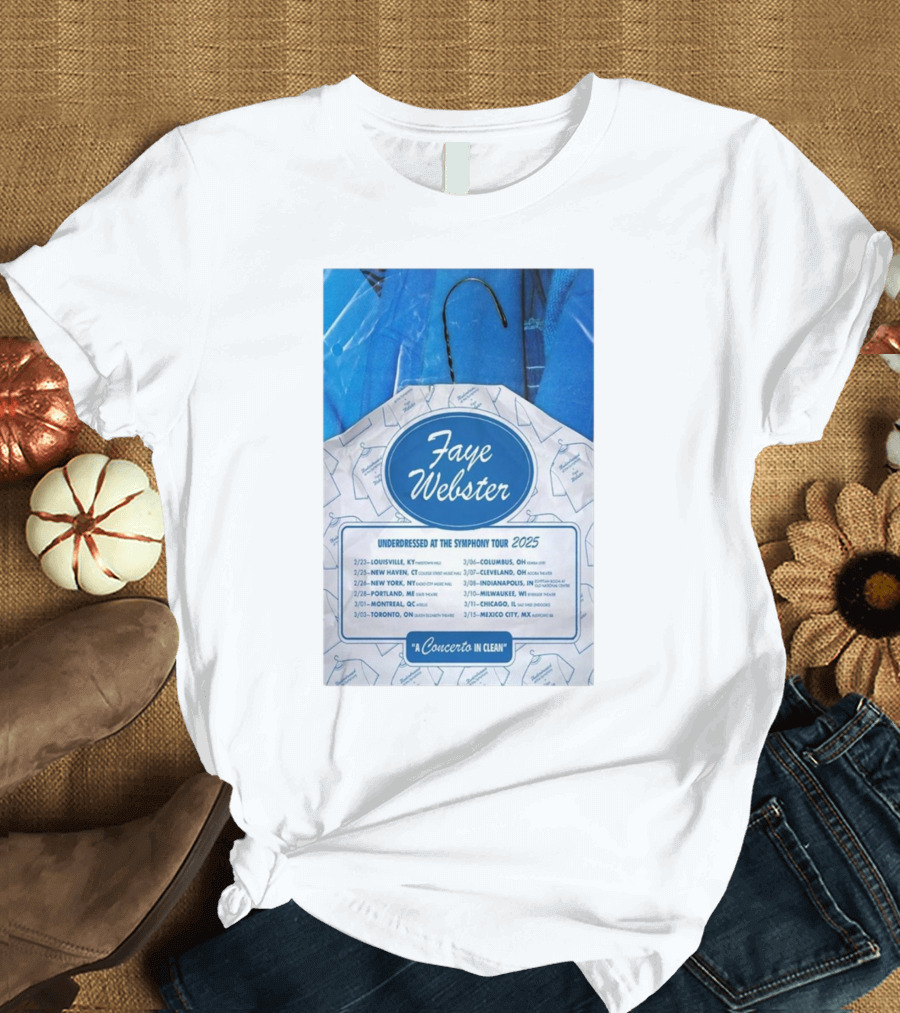 Faye Webster A Concerto in Clean Underdressed At The Symphony Tour 2025 Dates T-Shirt