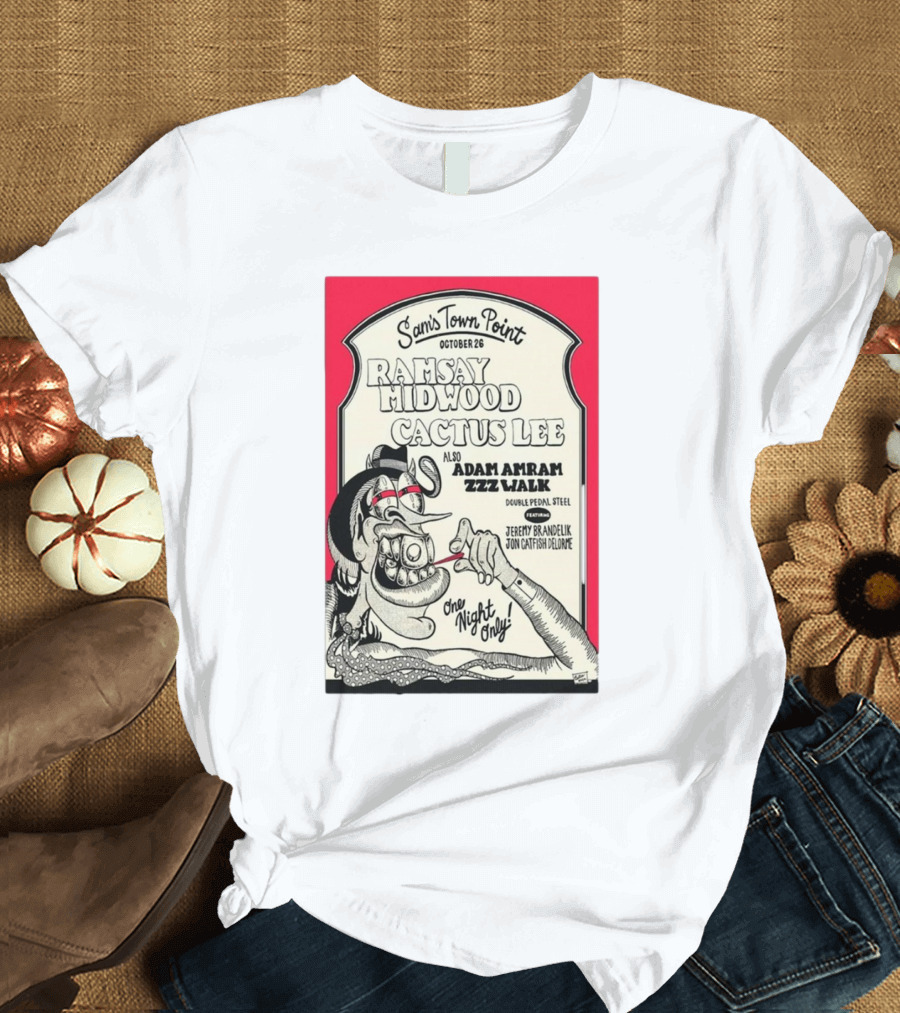 Sam’s Town Point October 26 Ramsay Midwood Cactus Lee Adam Amram Zzz Walk Austin Concert Event T-Shirt