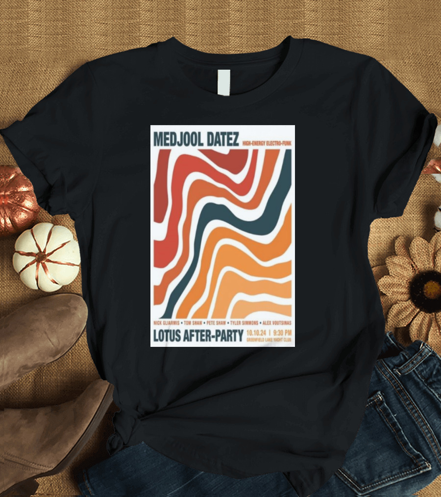 Medjool Datez High-Energy Electro-Funk Lotus After-Party October 10 2024 Wilmington NC Greenfield Lake Yacht Club T-Shirt