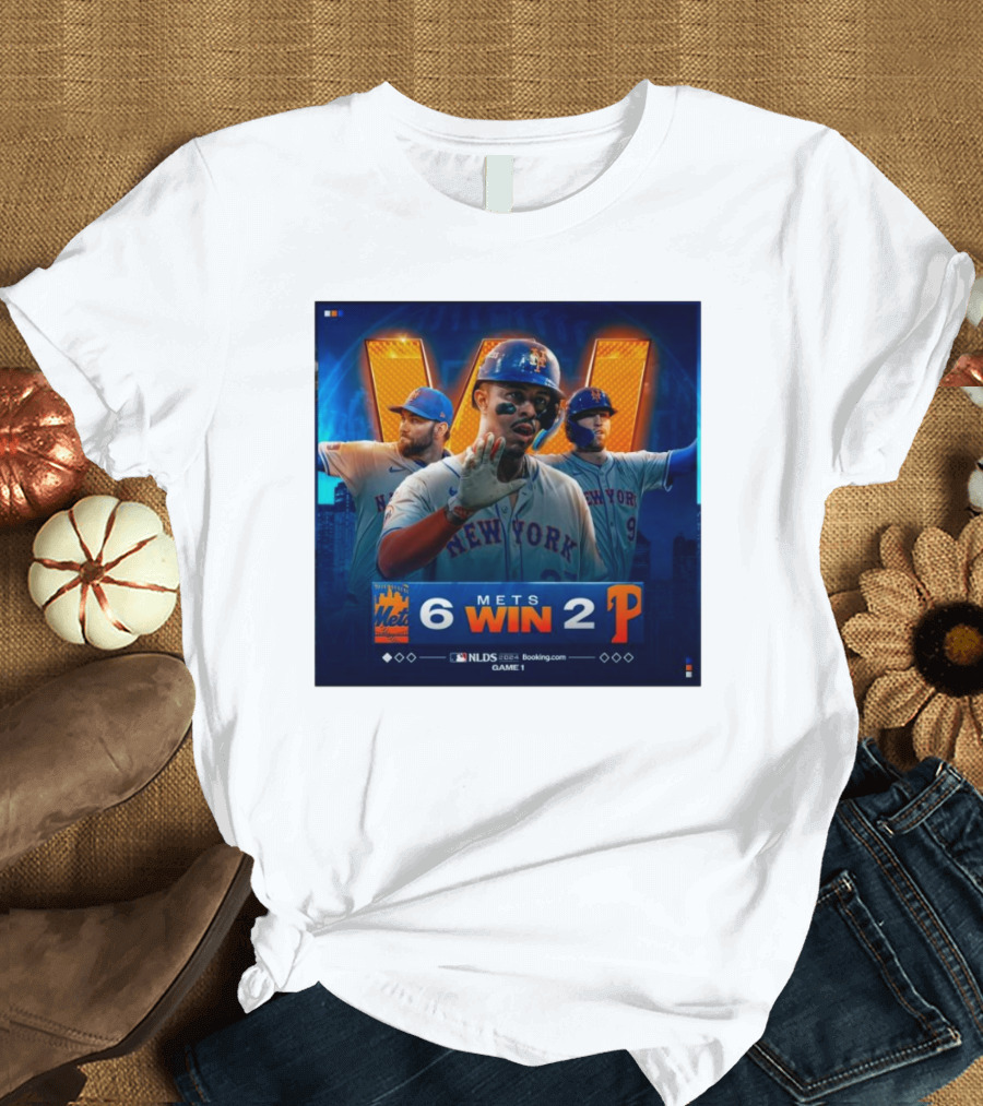 New York Mets 6 Win 2 Philadelphia Phillies NLDS 2024 Game 1 T-Shirt