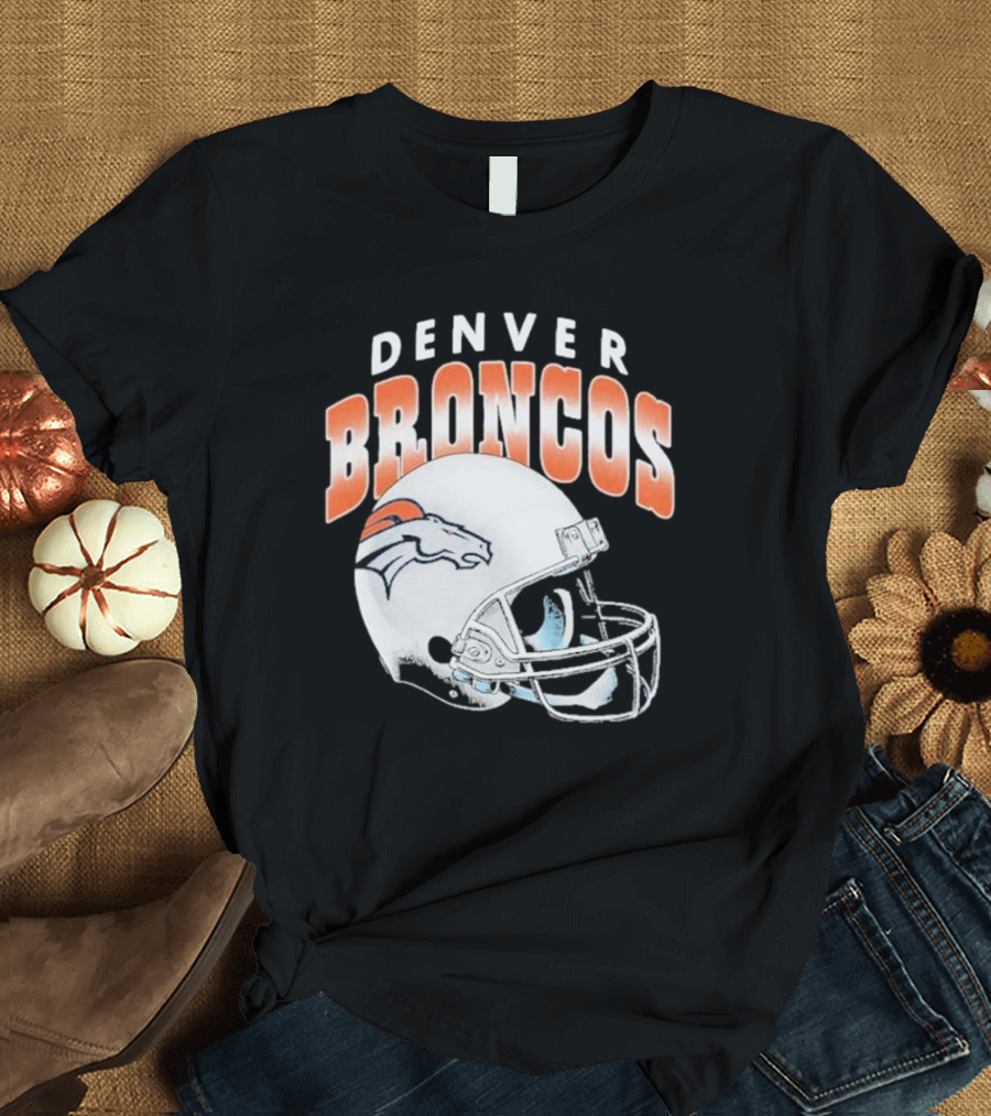 Denver Broncos Helmet NFL Logo Team Spirit T-Shirt