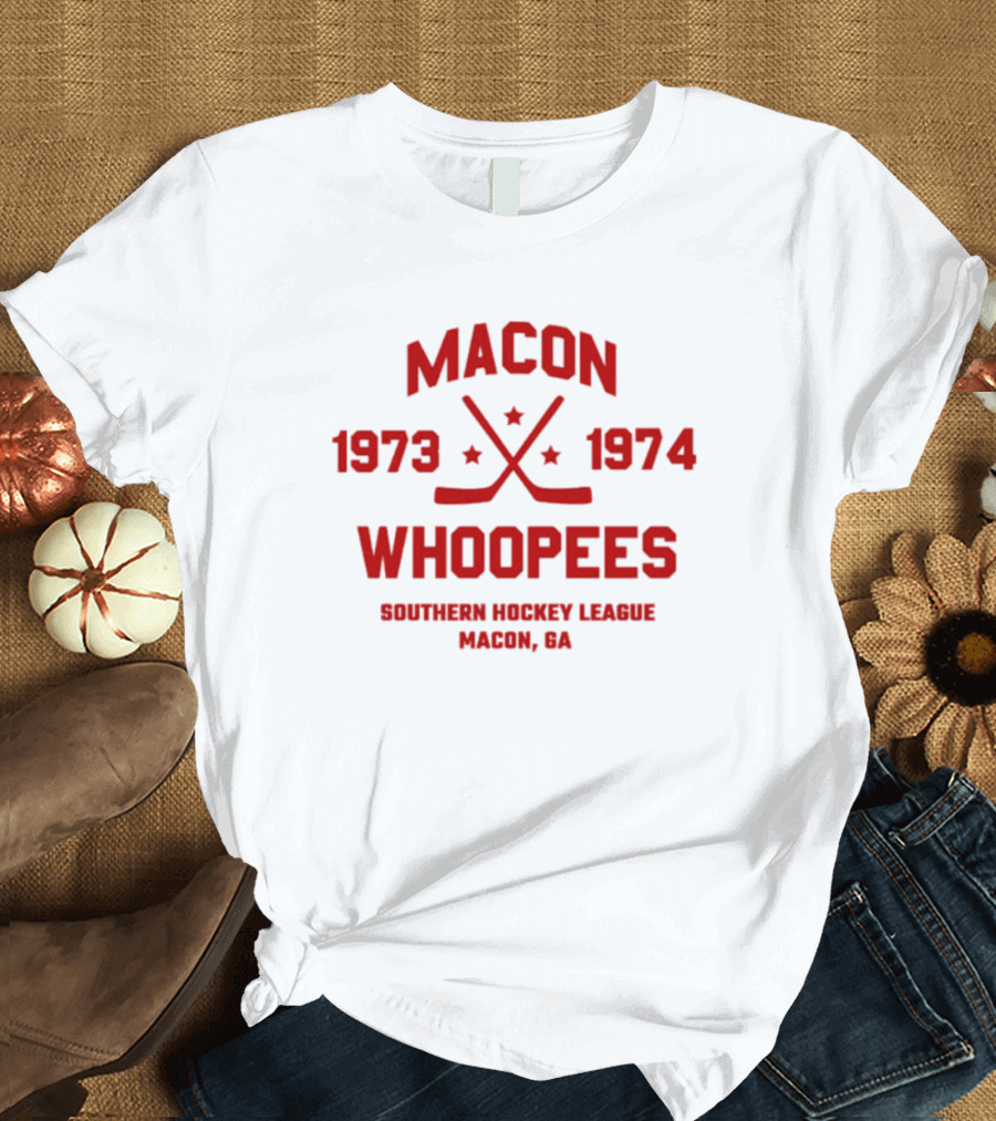 Macon Whoopees 1973-1974 Southern Hockey League Macon, GA T-Shirt