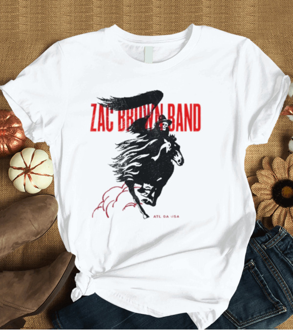 T-Shirt: Zac Brown Band ATL GA USA Skeleton Rider T-Shirt Zac Brown Band ATL GA USA Skeleton Rider T-Shirt