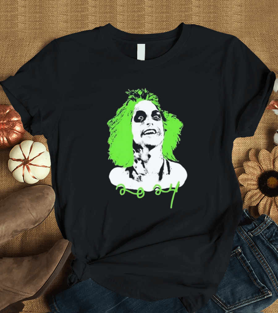 Beetlejuice Eyeliner Green Hair T-Shirt