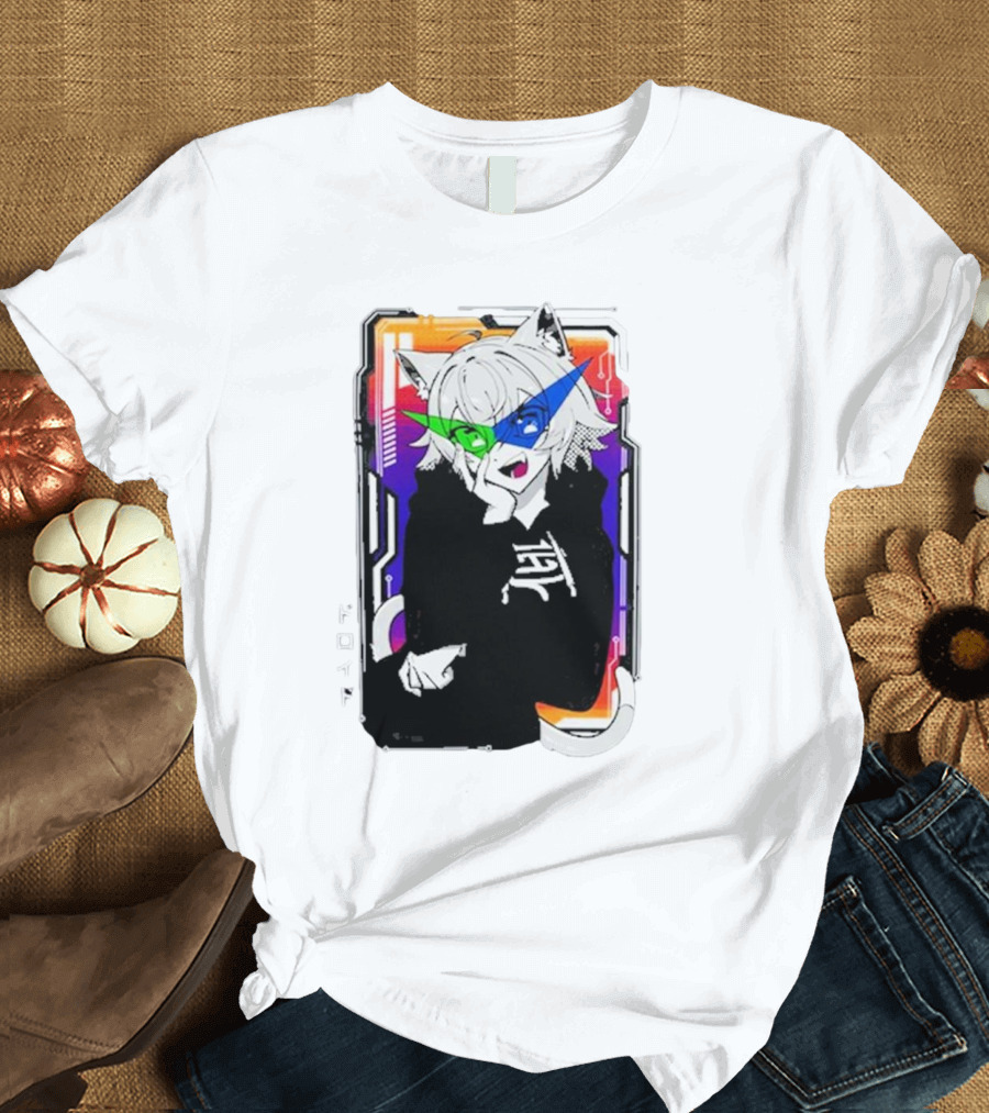 Elasticdroid Gamersupps Anime Cat Ears Cyberpunk T-Shirt