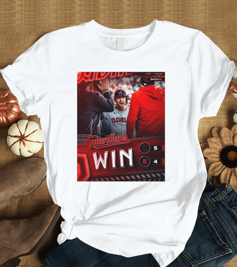 Guardians Win Cleveland Guardians 5-4 Detroit Tigers MLB ALDS T-Shirt