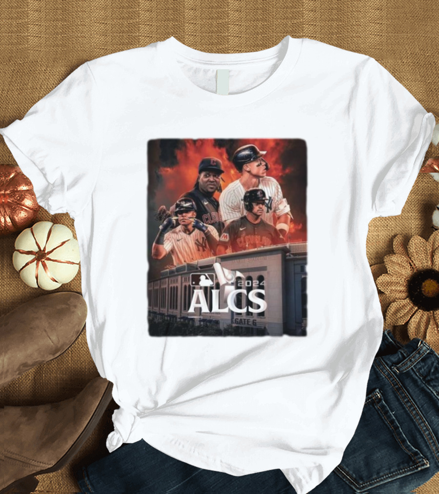 New York Yankees ALCS 2024 Cleveland Matchup Yankees Stadium Gate 6 T-Shirt